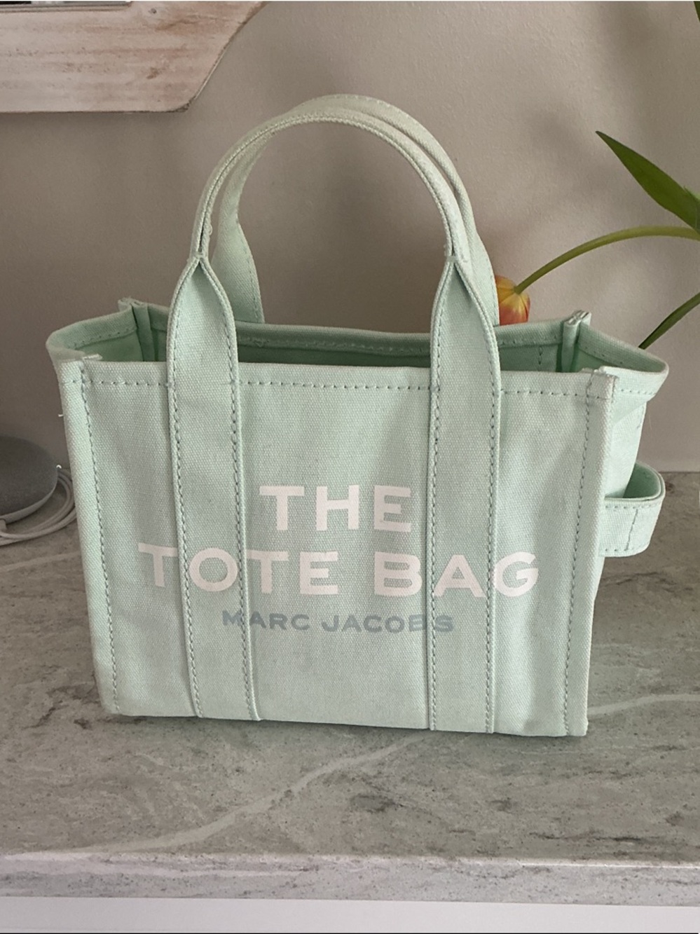 Marc Jacobs Canvas The Tote Bag (small) in Seafoam